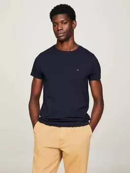 Футболка с круглым вырезом core stretch extra slim fit Tommy Hilfiger, цвет Desert Sky
