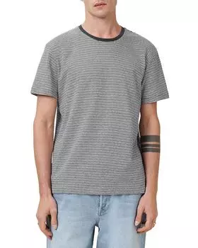 Футболка с круглым вырезом Dillon из хлопка и льна ALLSAINTS, мультиколор