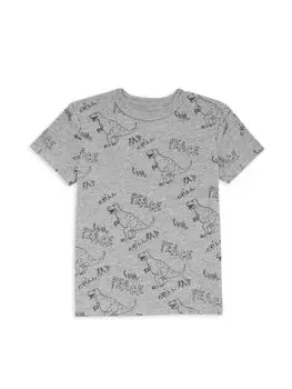 Футболка с круглым вырезом Dino для маленьких мальчиков и мальчиков Chaser, цвет Streaky Grey