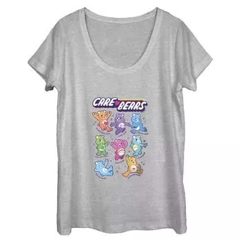 Футболка с круглым вырезом для юниоров Care Bears с именами всех персонажей Licensed Character