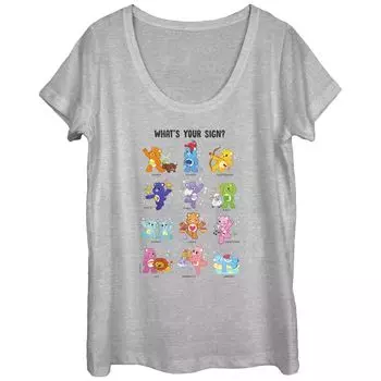 Футболка с круглым вырезом для юниоров Care Bears What's Your Sign Licensed Character
