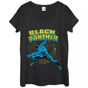Футболка с круглым вырезом для юниоров Marvel Black Panther Fight Mode Licensed Character