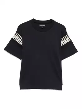 Футболка с круглым вырезом Emporio Armani Kids, синий