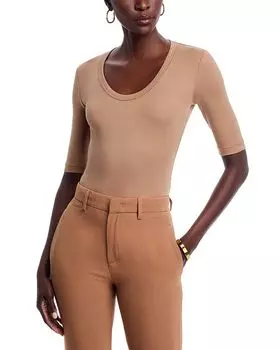 Футболка с круглым вырезом Fabiana Filippi, коричневый