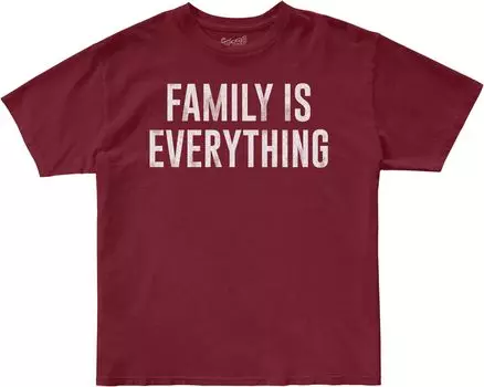 Футболка с круглым вырезом Family is Everything (маленькие дети/большие дети) The Original Retro Brand, цвет Burgundy