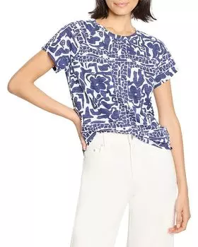 Футболка с круглым вырезом Floret Blues NZT BY NIC+ZOE, мультиколор