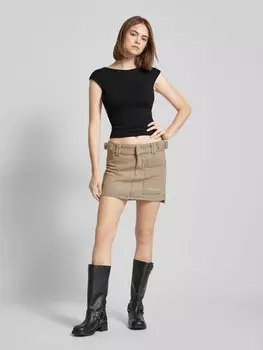 Футболка с круглым вырезом Gina Tricot, черный