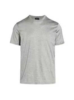 Футболка с круглым вырезом Giorgio Armani, серый