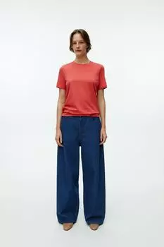 Футболка с круглым вырезом H&M, красный