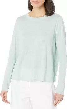 Футболка с круглым вырезом и длинными рукавами Eileen Fisher, цвет Absinthe