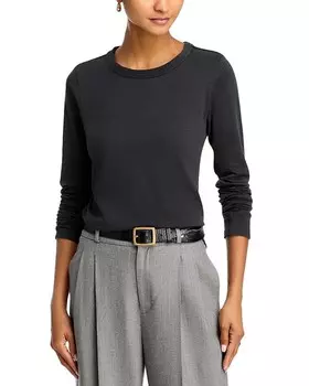 Футболка с круглым вырезом и длинными рукавами rag &bone rag & bone, черный