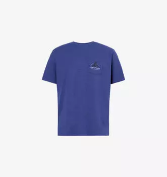 Футболка с круглым вырезом и графическим принтом из хлопковой смеси Patagonia, пурпурный