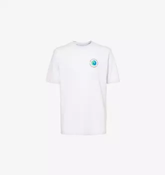 Футболка с круглым вырезом и графическим принтом из хлопковой смеси Patagonia, белый