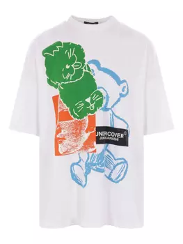 Футболка с круглым вырезом и графическим принтом Undercover, белый