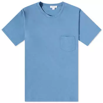 Футболка с круглым вырезом и карманами Sunspel Riviera