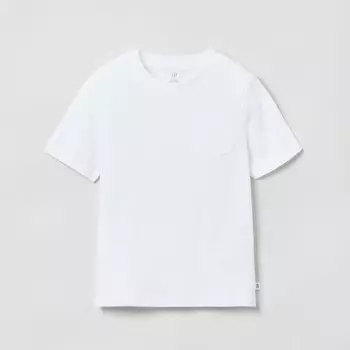 Футболка с круглым вырезом и карманом Gap, белый