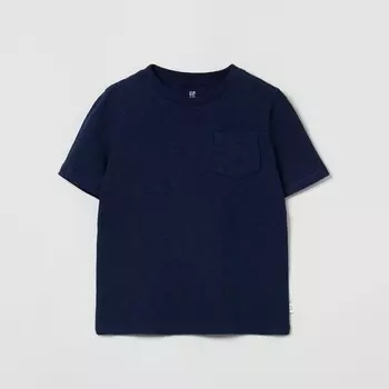 Футболка с круглым вырезом и карманом Gap, синий