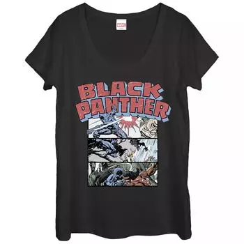 Футболка с круглым вырезом и коллажем в стиле комиксов Marvel Black Panther для юниоров Licensed Character