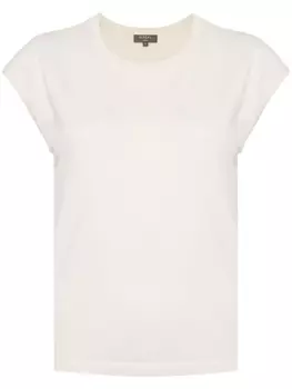 Футболка с круглым вырезом и короткими рукавами N.Peal, бежевый