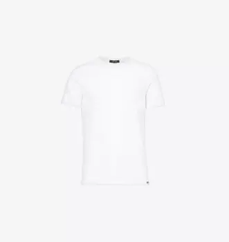 Футболка с круглым вырезом и короткими рукавами из хлопчатобумажной ткани стретч-джерси Tom Ford, белый