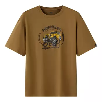 Футболка с круглым вырезом и короткими рукавами унисекс Jeep, Coffee