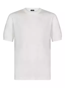 Футболка с круглым вырезом и короткими рукавами Kiton, белый