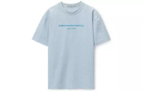 Футболка с круглым вырезом и логотипом Alexander Wang, синий