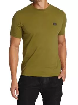 Футболка с круглым вырезом и логотипом C.P. Company, цвет Burnt Olive