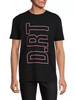 Футболка с круглым вырезом и логотипом Capital D.Rt, черный