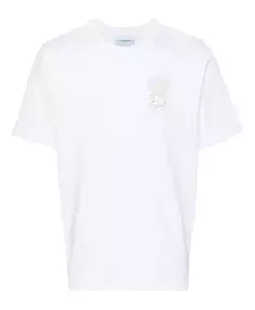 Футболка с круглым вырезом и логотипом Casablanca, белый