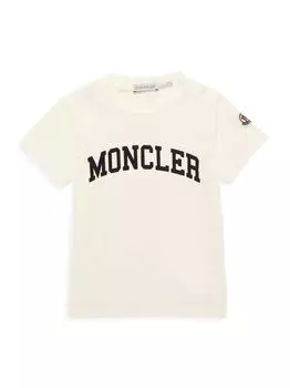 Футболка с круглым вырезом и логотипом для малышей и малышей Moncler