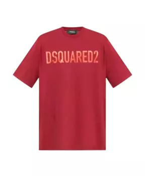 Футболка с круглым вырезом и логотипом Dsquared2, красный