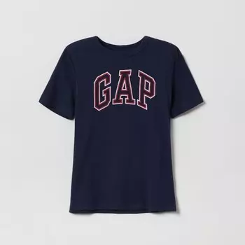 Футболка с круглым вырезом и логотипом Gap, синий
