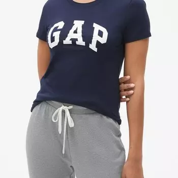 Футболка с круглым вырезом и логотипом Gap, синий