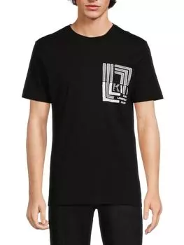 Футболка с круглым вырезом и логотипом Karl Lagerfeld Paris, черный