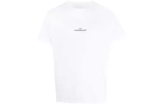 Футболка с круглым вырезом и логотипом Maison Margiela, белый