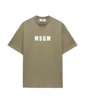 Футболка с круглым вырезом и логотипом S Msgm, зеленый