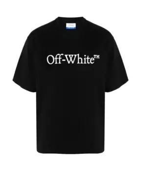 Футболка с круглым вырезом и логотипом S Off White, черный