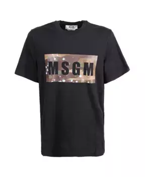 Футболка с круглым вырезом и логотипом S Msgm, черный