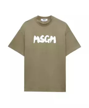 Футболка с круглым вырезом и логотипом S Msgm, зеленый