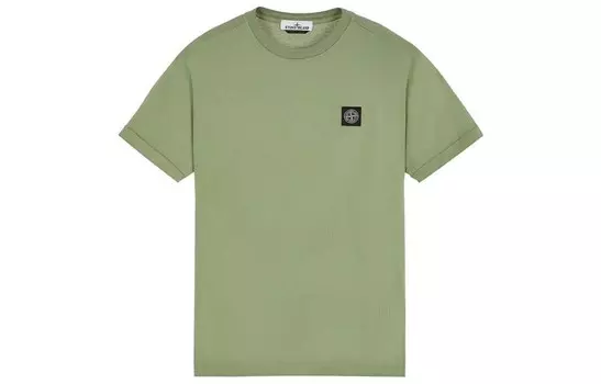 Футболка с круглым вырезом и логотипом Stone Island, зеленый