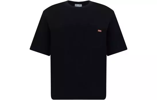 Футболка с круглым вырезом и нашивкой-логотипом Acne Studios, черный