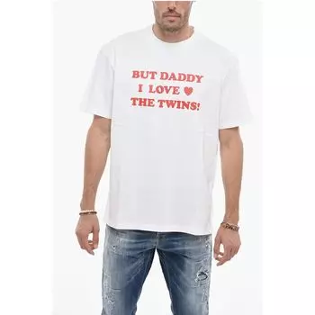 Футболка с круглым вырезом и принтом Dsquared2, White