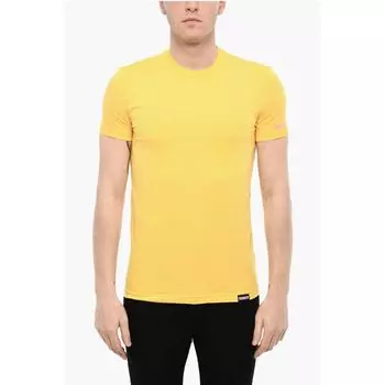 Футболка с круглым вырезом и принтом логотипа Dsquared2, Yellow