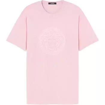 Футболка с круглым вырезом и принтом «Медуза» VERSACE, розовый