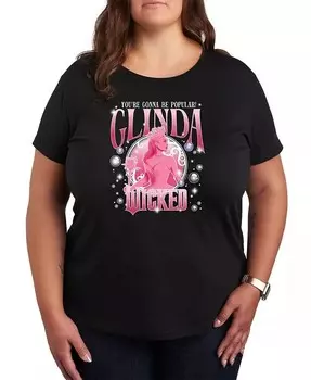 Футболка с круглым вырезом и принтом Wicked Glinda Plus Size Hybrid Apparel, черный