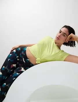 Футболка с круглым вырезом и приталенным вырезом Goodmove, цвет Limeade