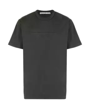Футболка с круглым вырезом и тисненым логотипом Alexander Wang, серый