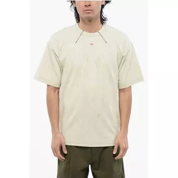 Футболка с круглым вырезом и видимыми вставками RED TAG Plaster Effect T-COS Diesel, Beige
