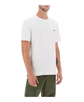 Футболка с круглым вырезом и вышитым логотипом Ermenegildo Zegna, белый